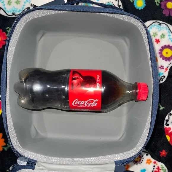 Lands' End Navy Lunch Bag with Gold Emojis - Picture 5 of 6